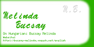 melinda bucsay business card